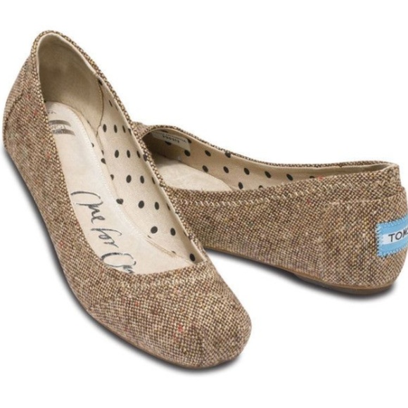 TOMS Shoes - NWOT Toms Metallic Tweed Ballet Flats